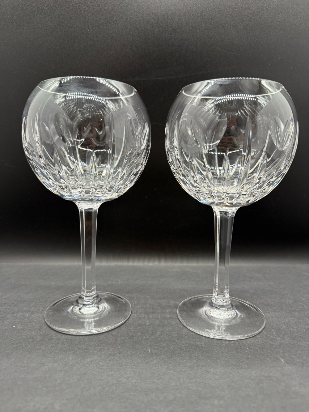 Waterford Crystal Millennium “Love” Heart Balloon Toasting Wine Glasses Pair (2)